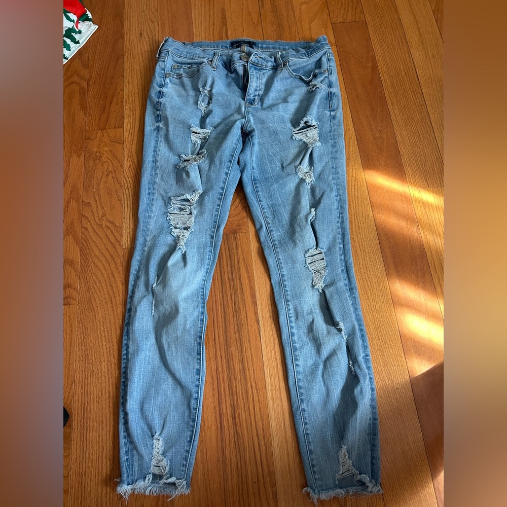 Aeropostale Ripped Low Rise Jeans